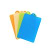 Unomor 4pcs Flexible Cutting Board Non-slip Textured Mats for Kitchen Prep Safe Material Includes Blue Green Beige Orange Easy to Hang and Store view 1