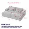 atosela 87" W Oversized Chair with Ottoman, 2-Seater Reading Chair with 4 Pillows, Comfy Corduroy Upholstered Modern Deep Seat for Living Room or Bedroom, Grey view 2