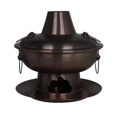 NMGMJQ Chinese Charcoal Hotpot Copper Hot Pot Thickened Pure Purple Copper Multi-Person Hot Pot Mongolian Hot Pot Cookware for Family Copper Hot Pot(30cm)