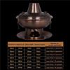 NMGMJQ Chinese Charcoal Hotpot Copper Hot Pot Thickened Pure Purple Copper Multi-Person Hot Pot Mongolian Hot Pot Cookware for Family Copper Hot Pot(30cm) view 2