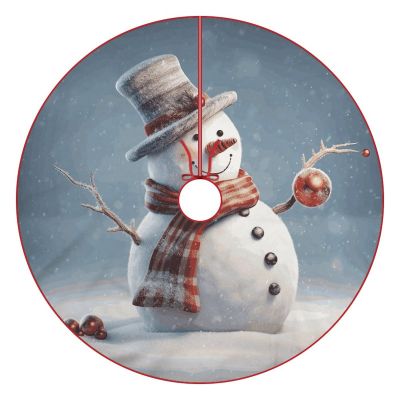 Christmas Tree Skirt Christmas Ornament Holiday Tree Skirts Funny Christmas Snowman Printed Christmas Decorations for Winter New Year Holiday Party Decor Indoor Outdoor
