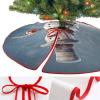 Christmas Tree Skirt Christmas Ornament Holiday Tree Skirts Funny Christmas Snowman Printed Christmas Decorations for Winter New Year Holiday Party Decor Indoor Outdoor view 3