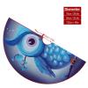 Christmas Tree Skirt Christmas Ornament Holiday Tree Skirts Blue Owl Printed Christmas Decorations for Winter New Year Holiday Party Decor Indoor Outdoor view 2