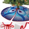 Christmas Tree Skirt Christmas Ornament Holiday Tree Skirts Blue Owl Printed Christmas Decorations for Winter New Year Holiday Party Decor Indoor Outdoor view 3