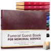 Gallery Leather Funeral Guest Book for Memorial Service and Celebration of view 1