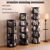4/5/6 Tier Rotating Bookshelf Multi-Tier Floor Shelf Plenty of Storage Space Smooth Finish Suitable for Office Living Room Study(Walnut Coloured,193.8 * 46cm) view 3