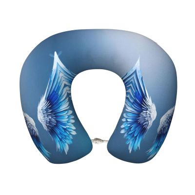 MYHSZTAH Angel Wing Print Custom U-Shaped Pillow,Memory Foam Cervical Neck Travel Pillow,for Home,Camping,Travelling