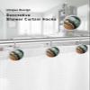 12PCS Shower Curtain Hooks Rings for Bathroom Green Ombre Gradient Yellow Marble Texture Wave Natural Texture Stainless Steel Rustproof Bath Curtain Hangers for Curtain & Liner Crystal Glass Design view 3