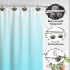 12PCS Shower Curtain Hooks Rings for Bathroom Green Ombre Gradient Yellow Marble Texture Wave Natural Texture Stainless Steel Rustproof Bath Curtain Hangers for Curtain & Liner Crystal Glass Design view 4