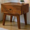 Acacia Sofia Nightstand with Drawer, Bedside Table, Solid Wood Bedside End Table with Drawer and Storage Space for Bedroom, Chocolate view 1