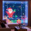 Smart Curtain Lights, 900 LEDs App Controlled DIY Fairy Lights Pattern and Text Programmable, Music Sync with Remote, Waterproof, for Indoor Valentine's Day Christmas Decoration, RGB Color Changing view 1