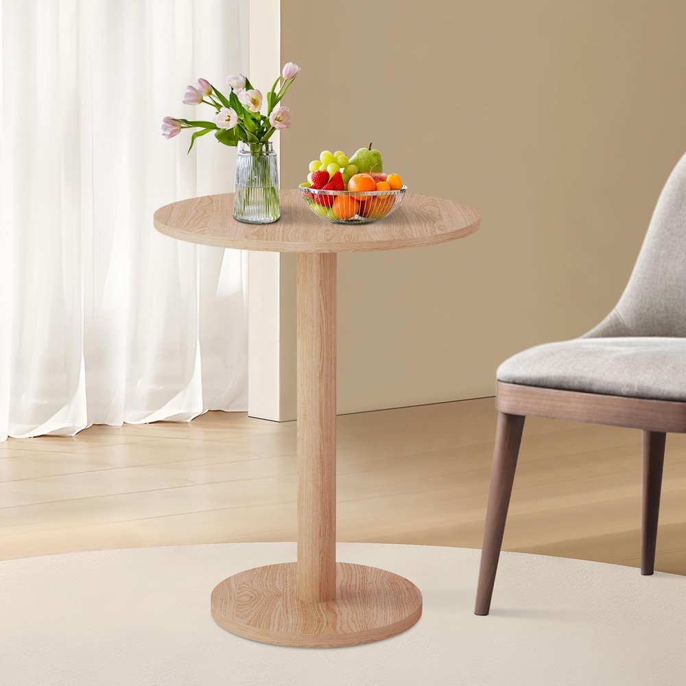 YMXLTD Small Round Dining Table for 1-2, Boho Circle Dining Breakfast Table, Circular Tulip Casual Coffee Round Dining Room Table for Corner,Small Spaces,Kitchen,Apartment