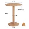 YMXLTD Small Round Dining Table for 1-2, Boho Circle Dining Breakfast Table, Circular Tulip Casual Coffee Round Dining Room Table for Corner,Small Spaces,Kitchen,Apartment view 2
