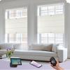 Graywind Smart Top Down Bottom Up Roman Shades Compatible with Alexa Google Solar Powered Motorized TDBU Shades for Windows Custom Size (Blackout Textured Series) view 1