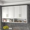 Solid wood kitchen cabinet wall cabinet cabinet bathroom storage cabinet wall-mounted balcony storage cabinet wall cabinet,wall mounted cabinet glass,wall kitchen cabinets(120*30*80CM/47.2*11.8*31.5IN view 1
