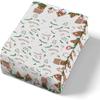 Fouiunler White Sheet Set Duvet Cover, King Size Christmas Snowman Cabin Holly Leaf Berries Printed Microfiber Sheet Set 4 Piece,Easy Fit Machine Washable Durable Bed Sheet Sets view 4