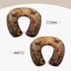 HJKTVDRQ Sugar Skulls Butterfly Print Memory Foam Cervical Neck Pillow,Versatile U-Shaped Pillows for Home,Office,Camping,Travelling view 3