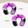 HJKTVDRQ Orchid Flower Print Memory Foam Cervical Neck Pillow,Versatile U-Shaped Pillows for Home,Office,Camping,Travelling view 3