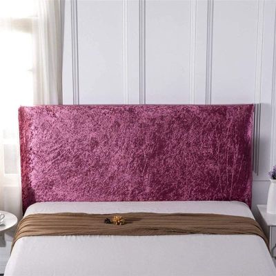ZYANLING Velvet Stretch Bed Headboards Slipcover for Queen Full Cal King Size Bed, Curved Bed Headboard Cover Bed Anti Slip Dustproof Protector Cover for Bedroom Decor (Pink1,King:200cm/78.7in)