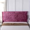 ZYANLING Velvet Stretch Bed Headboards Slipcover for Queen Full Cal King Size Bed, Curved Bed Headboard Cover Bed Anti Slip Dustproof Protector Cover for Bedroom Decor (Pink1,King:200cm/78.7in) view 1