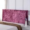 ZYANLING Velvet Stretch Bed Headboards Slipcover for Queen Full Cal King Size Bed, Curved Bed Headboard Cover Bed Anti Slip Dustproof Protector Cover for Bedroom Decor (Pink1,King:200cm/78.7in) view 2