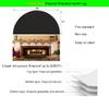 63x37 Extra Large Half Round Fireproof Fireplace Mat Hearth Rug Non-Slip - Flame Resistant Floor Covering Pad - Fire Retardant Fiberglass Carpet view 2