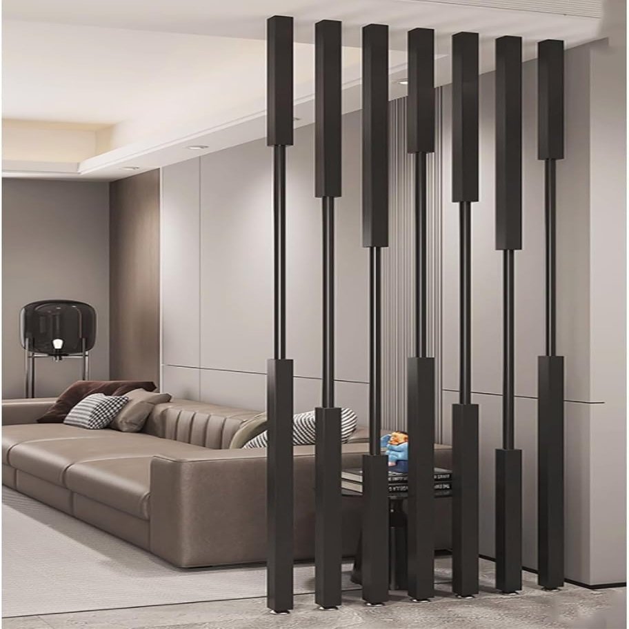 Room Divider Columns Living Room 7pcs Room Separation Deviders Post/Privacy Screens Column 70 90 110 130 150 170 Cm, Bathroom Daycare Studio Apartment Wall Partition Curtain/Partitions Rooms, Easy to