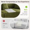 Curve Modular Sofa Couch, Deep Seat Cloud Couch, No Assembly Required Sofa Set, Chenille Fabric 4-Seater Comfy Cloud Couches for Living Room Apartment Office-Green view 3