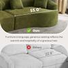 Curve Modular Sofa Couch, Deep Seat Cloud Couch, No Assembly Required Sofa Set, Chenille Fabric 4-Seater Comfy Cloud Couches for Living Room Apartment Office-Green view 4