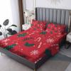 Rejkxyw Cane Candy Christmas Sheets Cal King Size, Red Xams Tree Holiday Sheet Set, Holly Berry Bed Sheets - 14 Inch Deep Pocket, Ultra Soft Winkle Free Microfiber Bedding Sheets & Pillowcases 4 Piece view 1