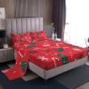 Rejkxyw Cane Candy Christmas Sheets Cal King Size, Red Xams Tree Holiday Sheet Set, Holly Berry Bed Sheets - 14 Inch Deep Pocket, Ultra Soft Winkle Free Microfiber Bedding Sheets & Pillowcases 4 Piece view 2