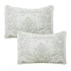 Home Soft Things Damask 4 Piece Bedspread Set, Scalloped Edge Reversible Coverlet Comforter Prewashed Bedding Set, Matelasse Embossed Floral Solid Pattern, Antique White, Queen (90" x 90") view 3