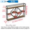 47IN Wall Mounted Wine Rack, Black Large Wine Storage Rack, Modern Plum Blossom Modeling Hanging Iron Display Stand, Large Capacity Multi Functional Wine for Bar, Kitchen Storage (47in/120cm-Black) view 3