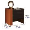 Bedside Table, Modern Nightstand with Dual Drawers Multi-Function Storage Bedside Table for Bedroom Office Living Room(Orange,48 * 40 * 48cm) view 2