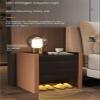 Bedside Table, Modern Nightstand with Dual Drawers Multi-Function Storage Bedside Table for Bedroom Office Living Room(Orange,48 * 40 * 48cm) view 4