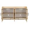 Eailaveo Rustic Sideboard Cabinet, Freestanding Buffet Sideboard with Decorative Rattan Doors and Adjustable Shelves for Entryway, Dining Room Or Living Room (Natural) view 4
