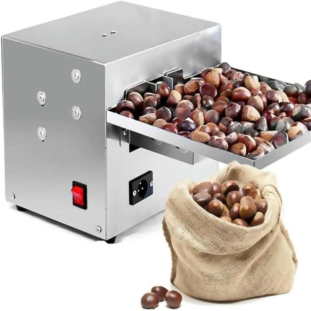 uhyOHF Machine to Open Stainless Steel Chestnuts, Electric Peanut Machine, Without Damage to Chestnuts(