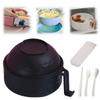 BAUFIX Microwave Ramen Bowl with Lid, 2025 New Ramen Noodles Bowl, Ramen Microwave Bowl, Ramen Bowl Set with Chopsticks, Spoon, Fork, Portable Ramen Cooker for Dorm, Home, Office (Black) view 1