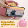 BAUFIX Microwave Ramen Bowl with Lid, 2025 New Ramen Noodles Bowl, Ramen Microwave Bowl, Ramen Bowl Set with Chopsticks, Spoon, Fork, Portable Ramen Cooker for Dorm, Home, Office (Black) view 4