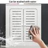 Snaweo PVC Radiator Cover, White Heater Cover Cabinet Shelf, Heating Cabinet Shelf Bathroom Floor Cabinet with 2 Doors and Modern Horizontal Design Grill Slats, for Home and Office(L70xH70xW15cm) view 3