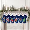 NACRE APPAREL Blue Velvet Stocking Custom Embroidered Family Stockings Night Embroidered Festive Holiday Xmas Party Decor 1 Pack view 1