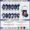 NACRE APPAREL Blue Velvet Stocking Custom Embroidered Family Stockings Night Embroidered Festive Holiday Xmas Party Decor 1 Pack view 4
