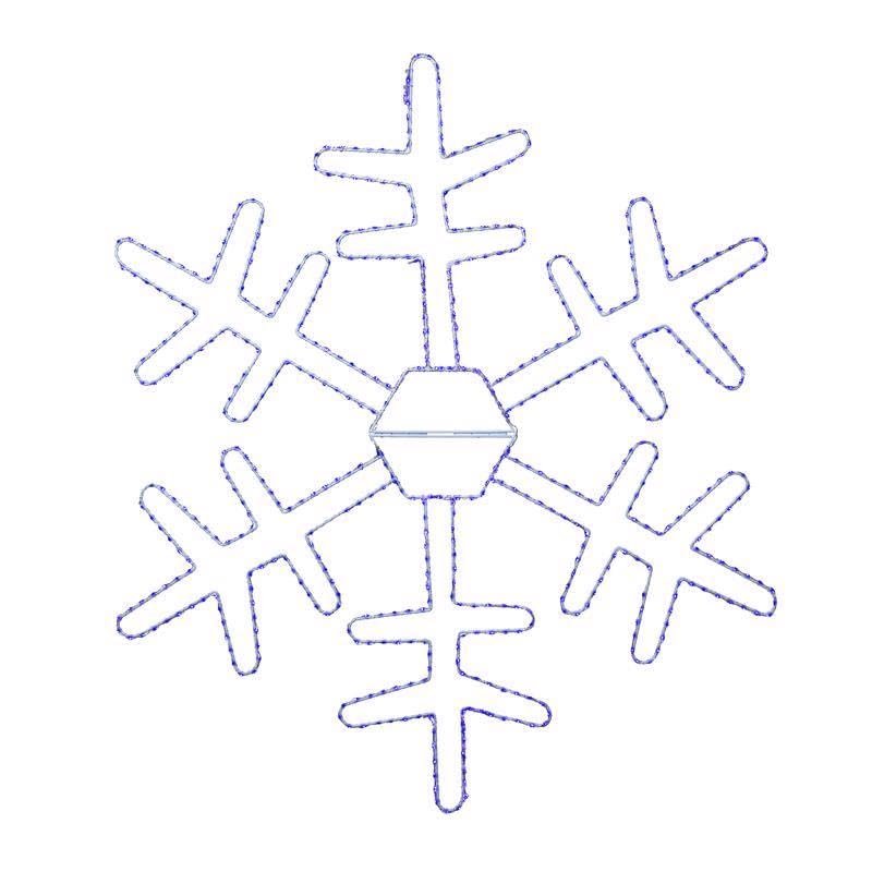 18-inch Micro Snowflake with Blue Lights, Foldable for Storage