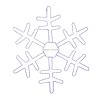 18-inch Micro Snowflake with Blue Lights, Foldable for Storage view 1