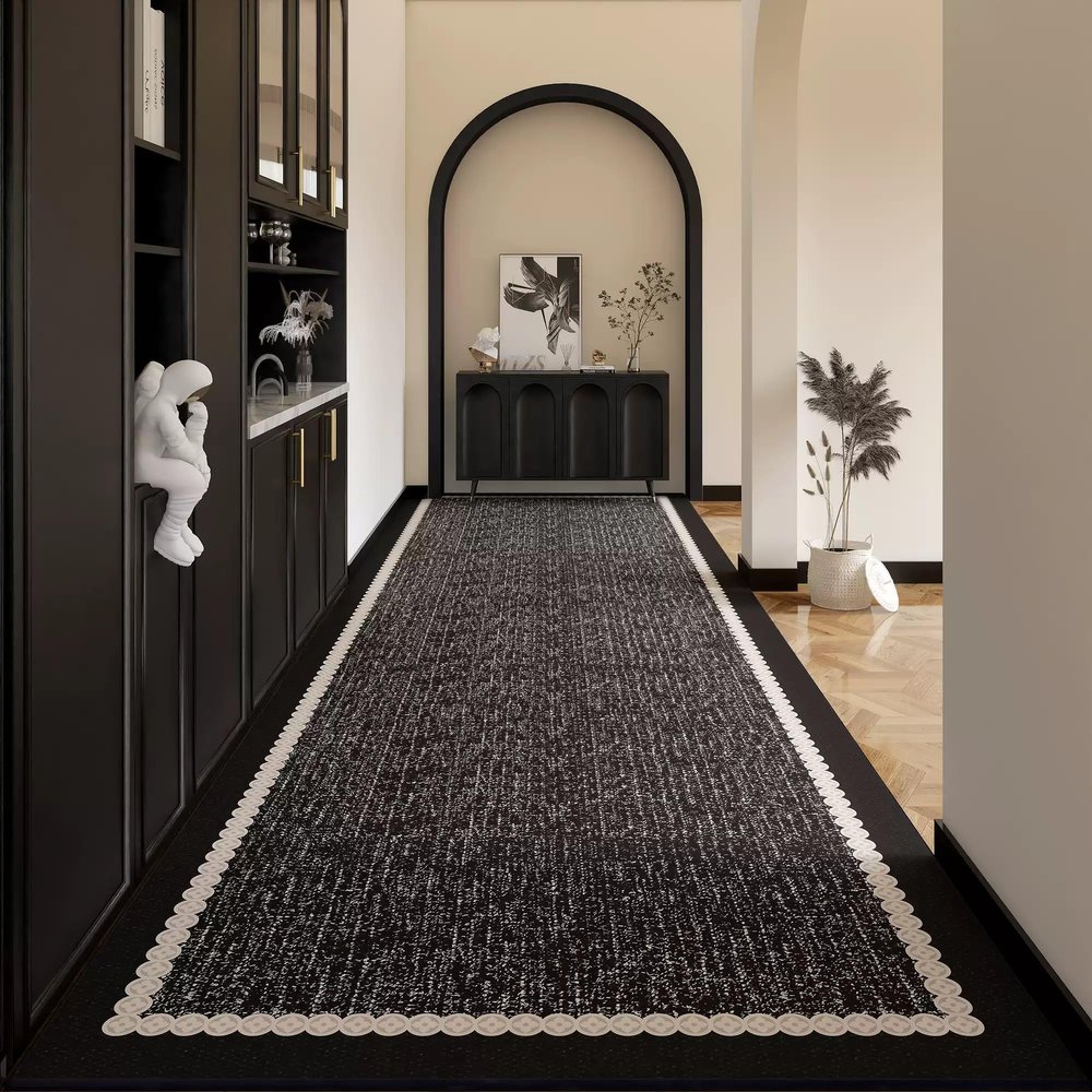 2ft3inx26ft Non Slip Hallway Runner Rug with Rubber Backing Soft Fuzzy Washable Low-Pile Carpet, Non-Shedding Stain Resistant Kitchen Mat for Laundry Living Room