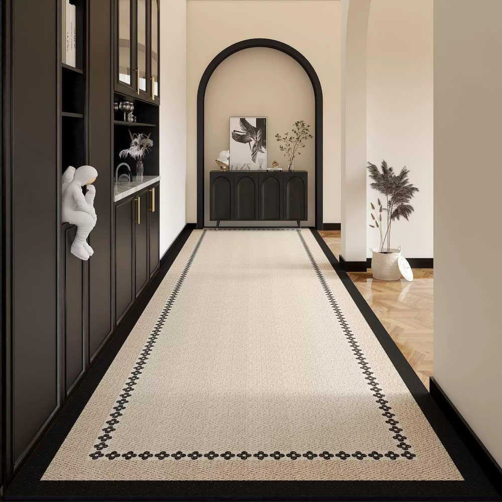 2ft3inx4ft Non Slip Hallway Runner Rug with Rubber Backing Soft Fuzzy Washable Low-Pile Carpet, Non-Shedding Stain Resistant Kitchen Mat for Laundry Living Room