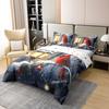Xmas Cardinals 100% Nature Cotton Bedding Set (No Filler) Twin Size Cartoon Bird Duvet Cover with 1 Pillow Sham Merry Christmas Comforter Cover Set 2 Pcs view 2