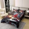 100% Nature Cotton Xmas Cardinals Duvet Cover Set (No Comforter) Cartoon Bird Winter Comforter Cover Set Twin Size with 1 Pillowcase Merry Christmas Bedding Set view 3