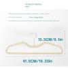 10Pcs Cloth Hanger Flocking Plastic Space Saving Anti Slip Short Neck Cloth Hanger [Vertical Lift 2.36in] Drying Cloth Hanger(Black) view 3