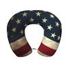 SamLng U.S. Flag Memory Foam Travel Pillow - Neck Support for Airplane, Car, Home Office - Ideal for Work, Driving and Leisure view 1
